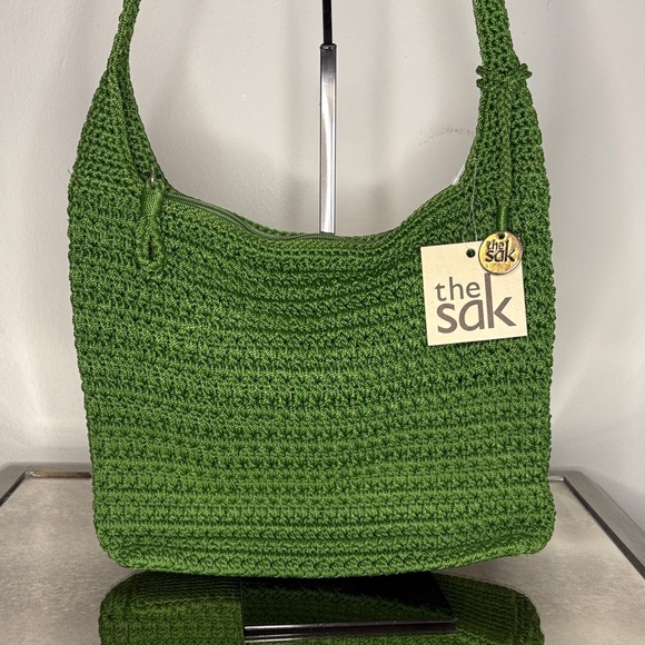 The Sak Olive Crochet Hobo Shoulder Bag NWT - Picture 2 of 11